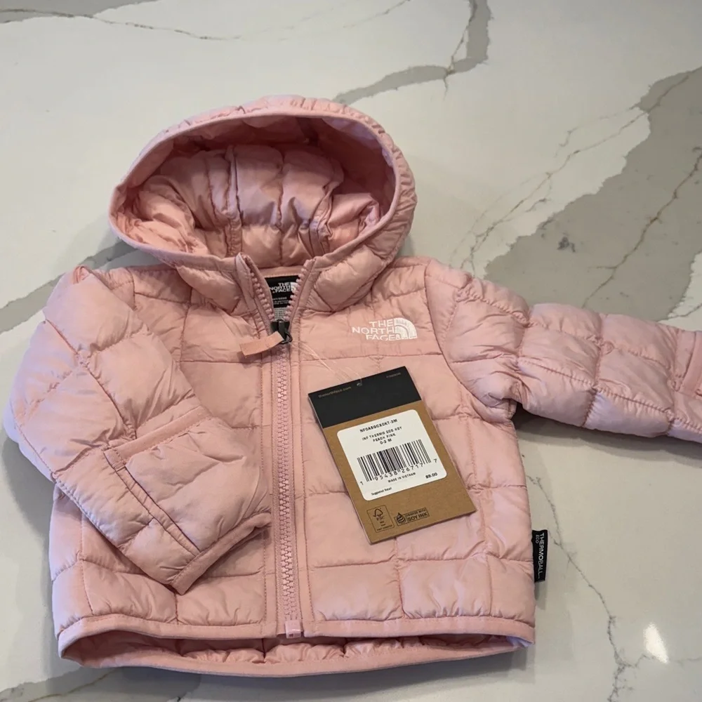 The North Face Light Pink Quilted Baby Jacket